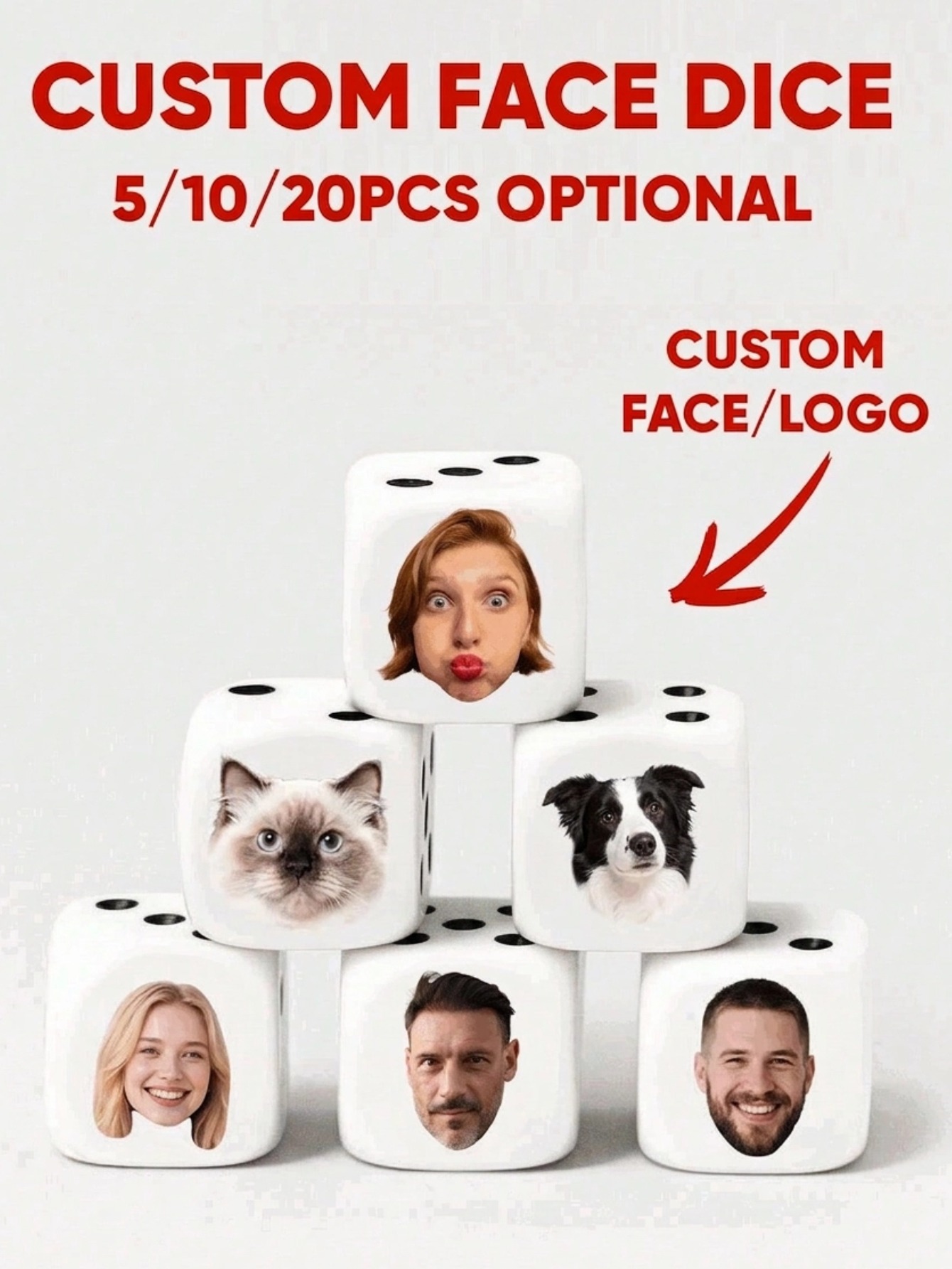Baby Products Gift - Custom Face Dice Personalized Face Dice