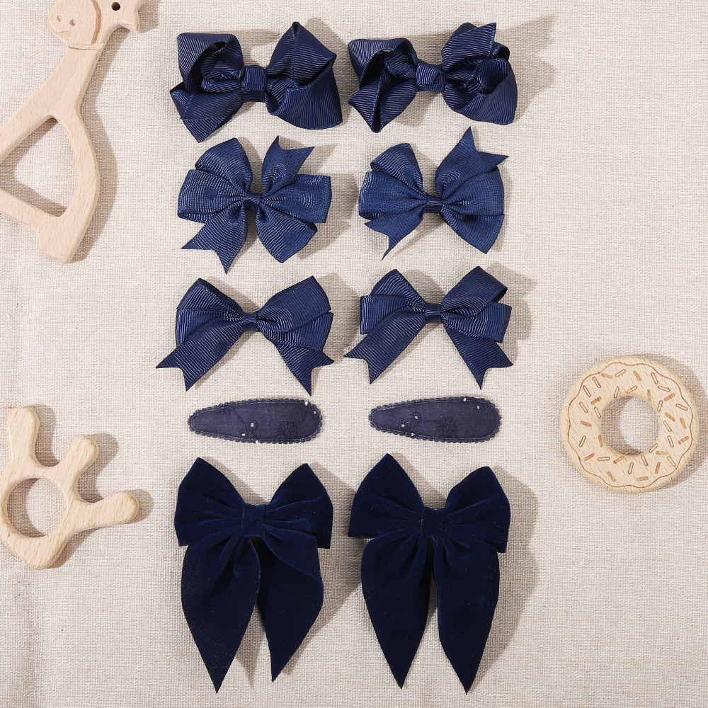 Baby Products Gift - 10Pcs/set Bows Hair Clip Set for