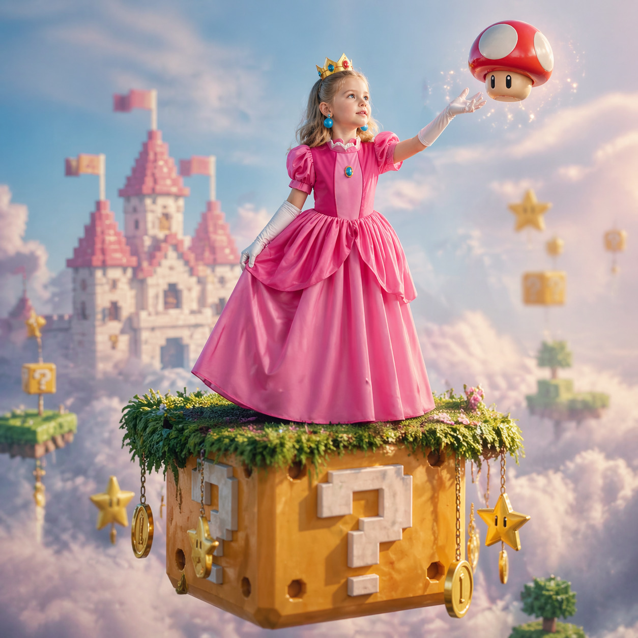 Baby Products Gift - Princess Peach Style Dress Up Costume