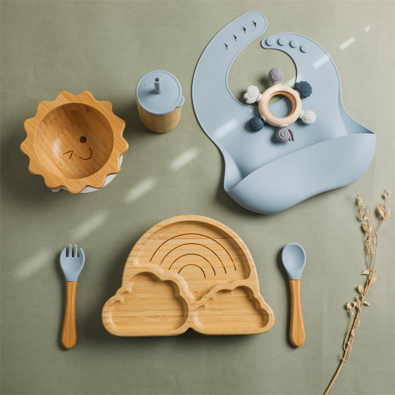 Baby Led Weaning Set - 7pcs Silicone Baby Feeding Set Baby