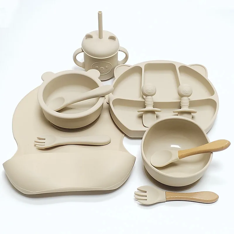 Baby Led Weaning Set - 11pcs Children's Tableware Set Baby Silicone