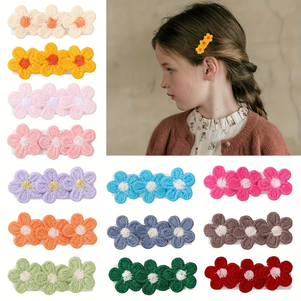 Baby Products Gift - 10Pcs/Set Baby Mini Flower Hair Clip