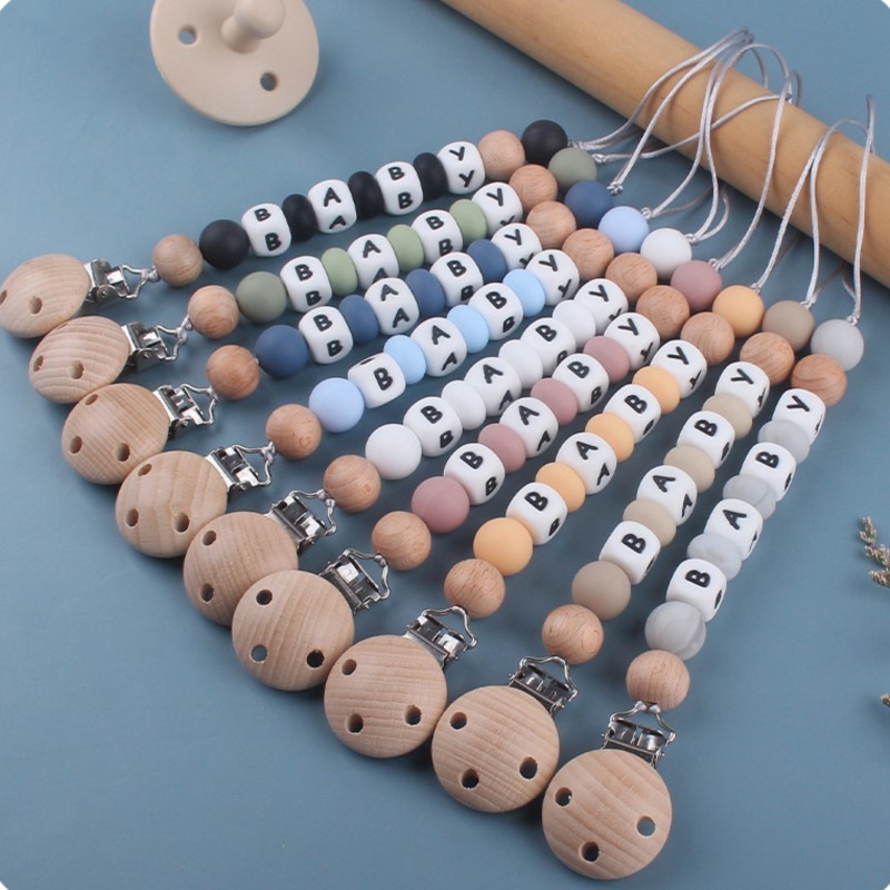 Baby Products Gift - Dummy Holder Clip Customization Name Silicone