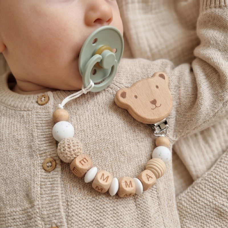 Baby Products Gift - Personalized Pacifier Clip Custom Name Silicone