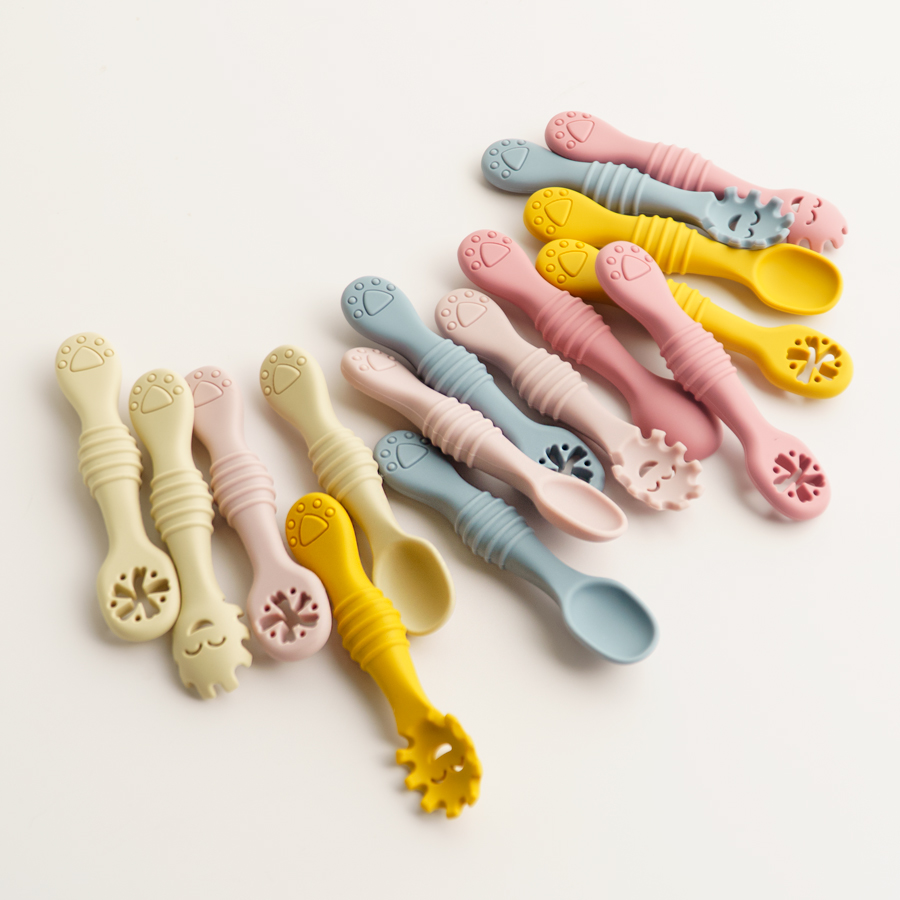 Baby Led Weaning Set - New Mother-kids 3PCS Baby Silicone Spoons