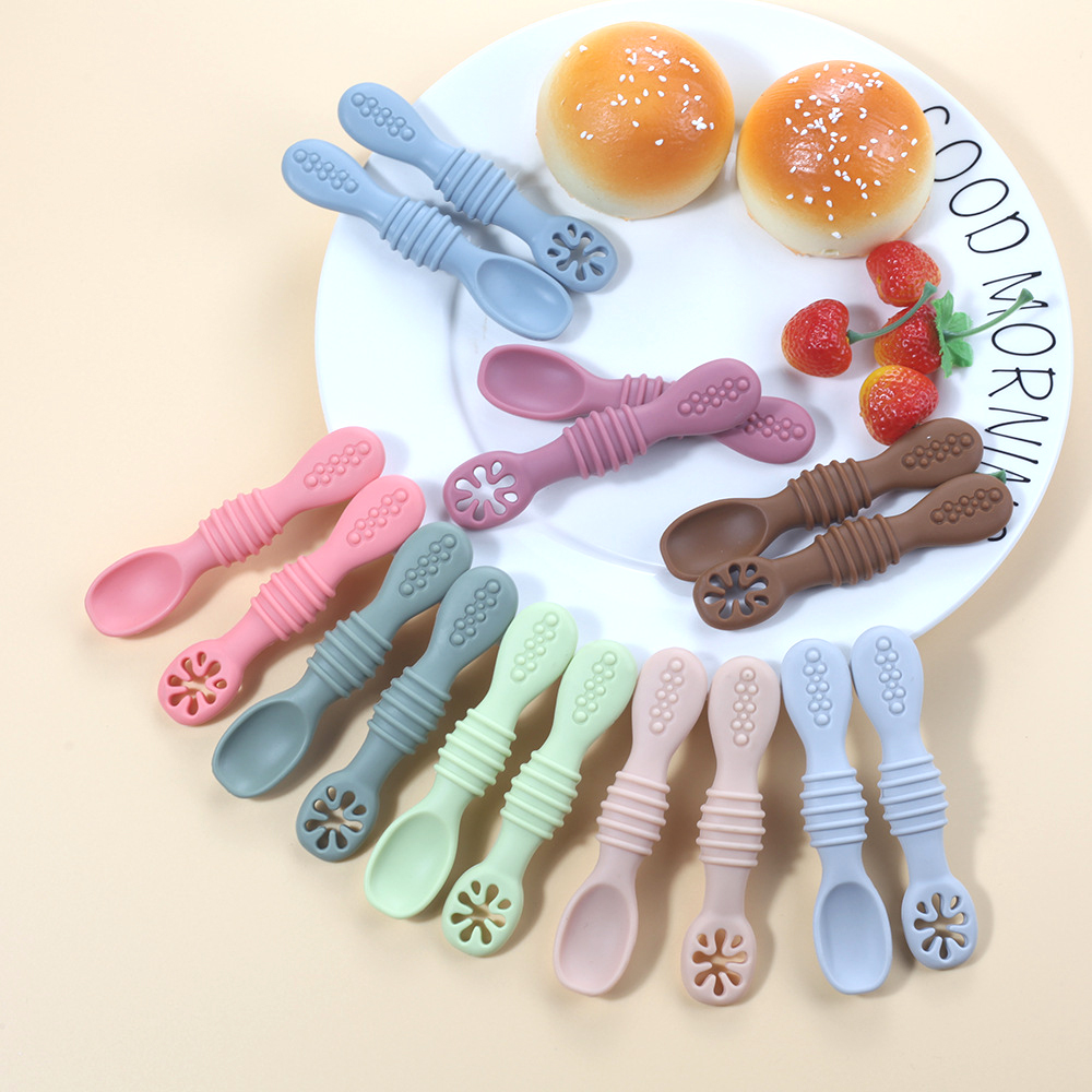 Baby Led Weaning Set - 2PCS Cute Baby Learning Spoons Utensils