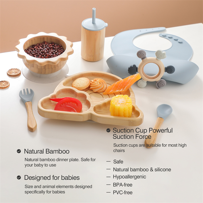 7pcs Silicone Baby Feeding Set - Baby Led Weaning Set ulasan dan harga