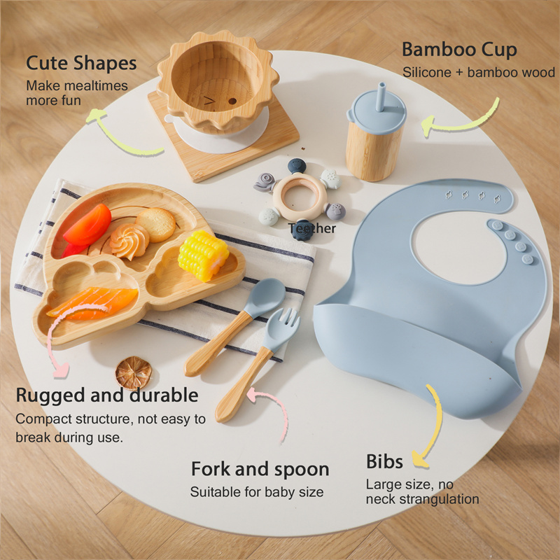 7pcs Silicone Baby Feeding Set - Baby Led Weaning Set ulasan dan harga
