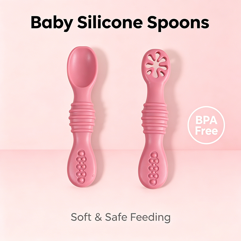 2PCS Silicone Baby Feeding Spo - Baby Led Weaning Set ulasan dan harga