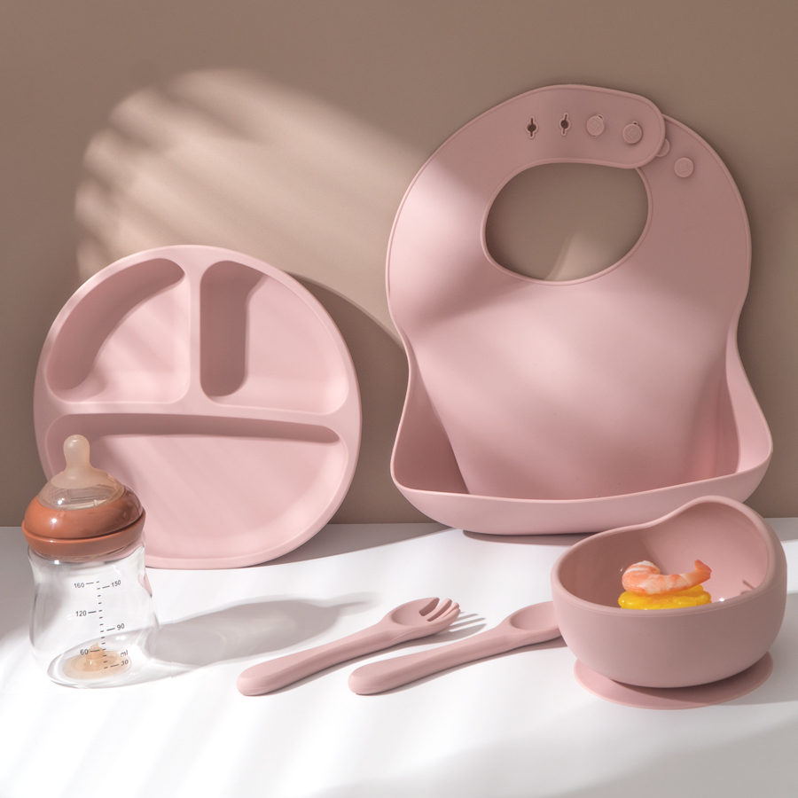 5Pcs Baby Silicone Feeding Set - Baby Led Weaning Set ulasan dan harga