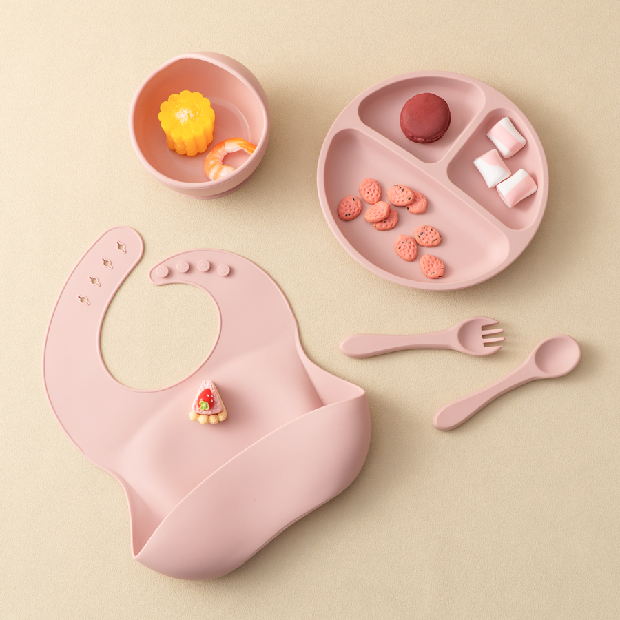 5Pcs Baby Silicone Feeding Set - Baby Led Weaning Set ulasan dan harga