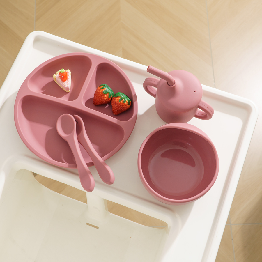 5PCS Baby Silicone Tableware S - Baby Led Weaning Set ulasan dan harga