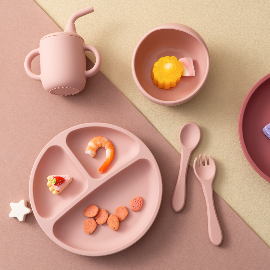 5PCS Baby Silicone Tableware S - Baby Led Weaning Set ulasan dan harga