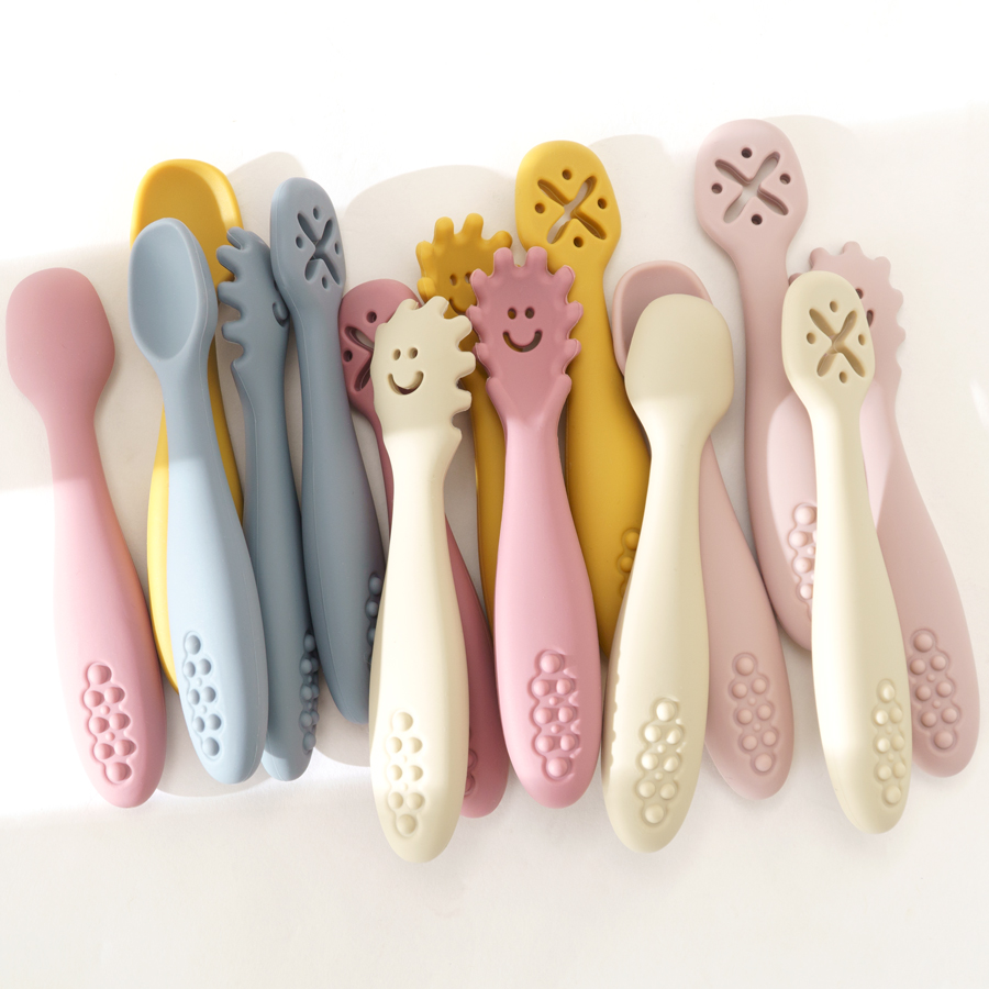 3PCS Silicone Spoon Fork For B - Baby Led Weaning Set ulasan dan harga