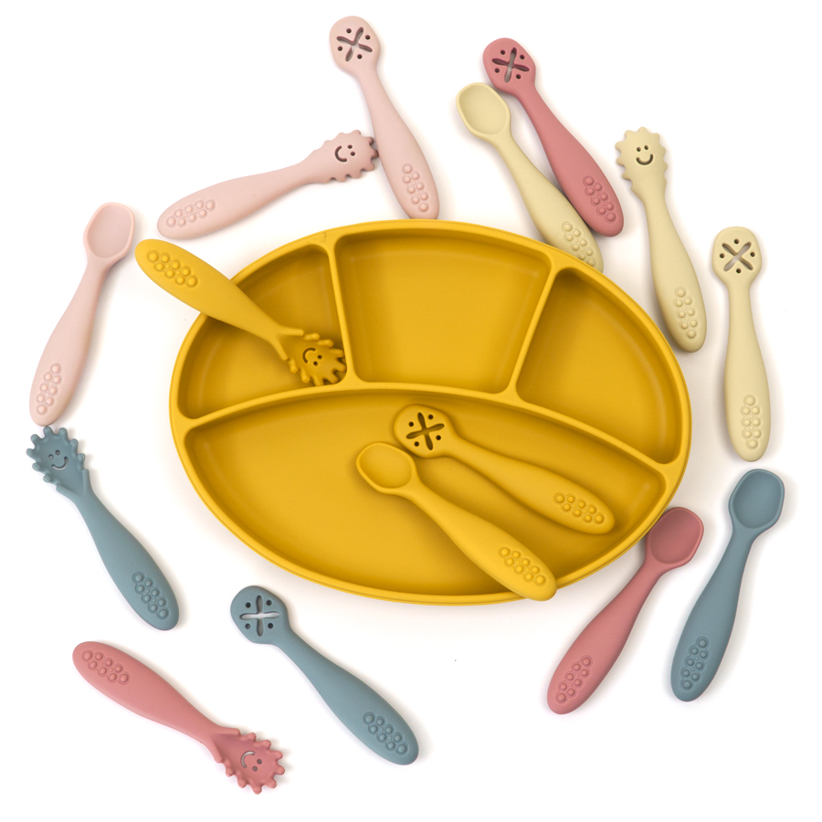 3PCS Silicone Spoon Fork For B - Baby Led Weaning Set ulasan dan harga