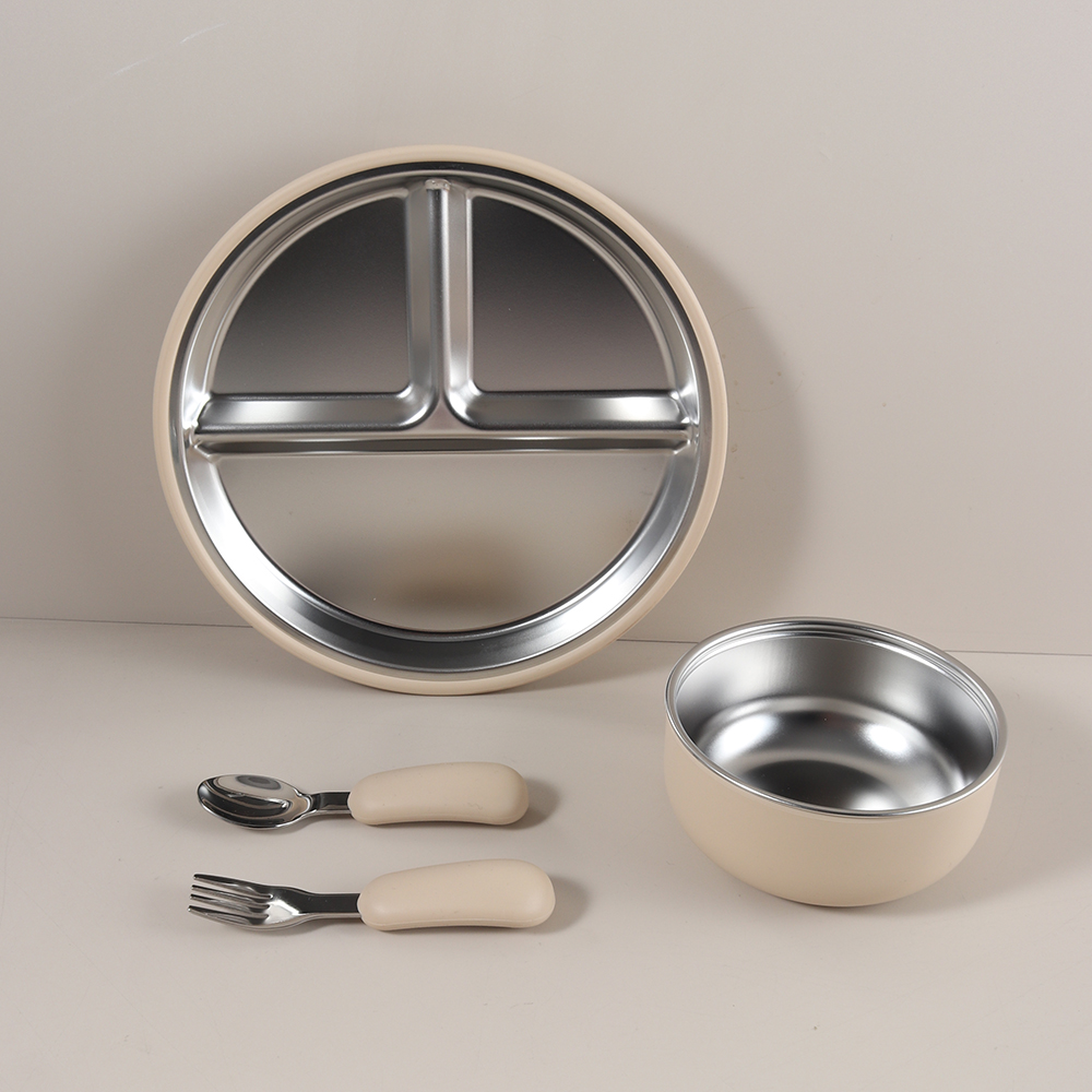 4pcs/set Silicone Suction Bowl - Baby Led Weaning Set ulasan dan harga