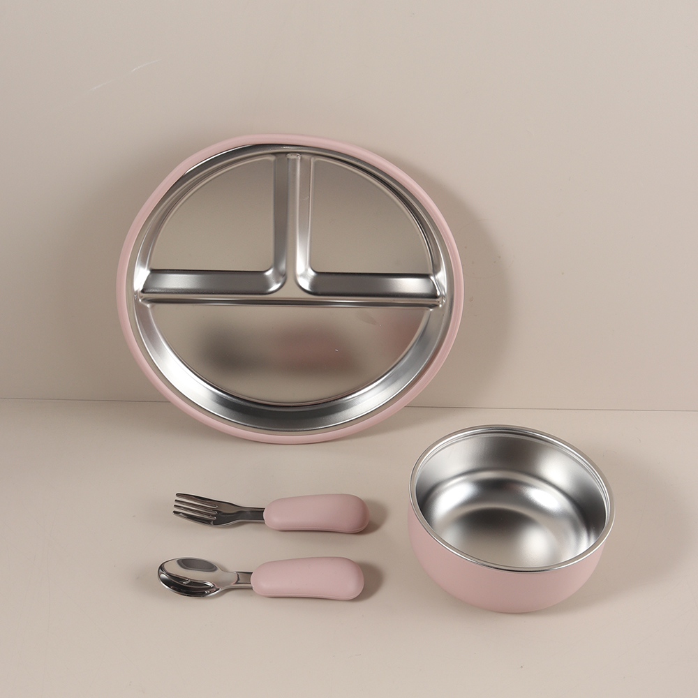4pcs/set Silicone Suction Bowl - Baby Led Weaning Set ulasan dan harga