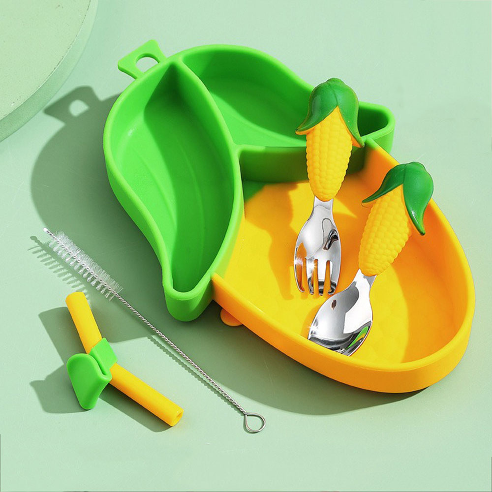 Brand New Cute Cartoon Silicon - Baby Led Weaning Set ulasan dan harga