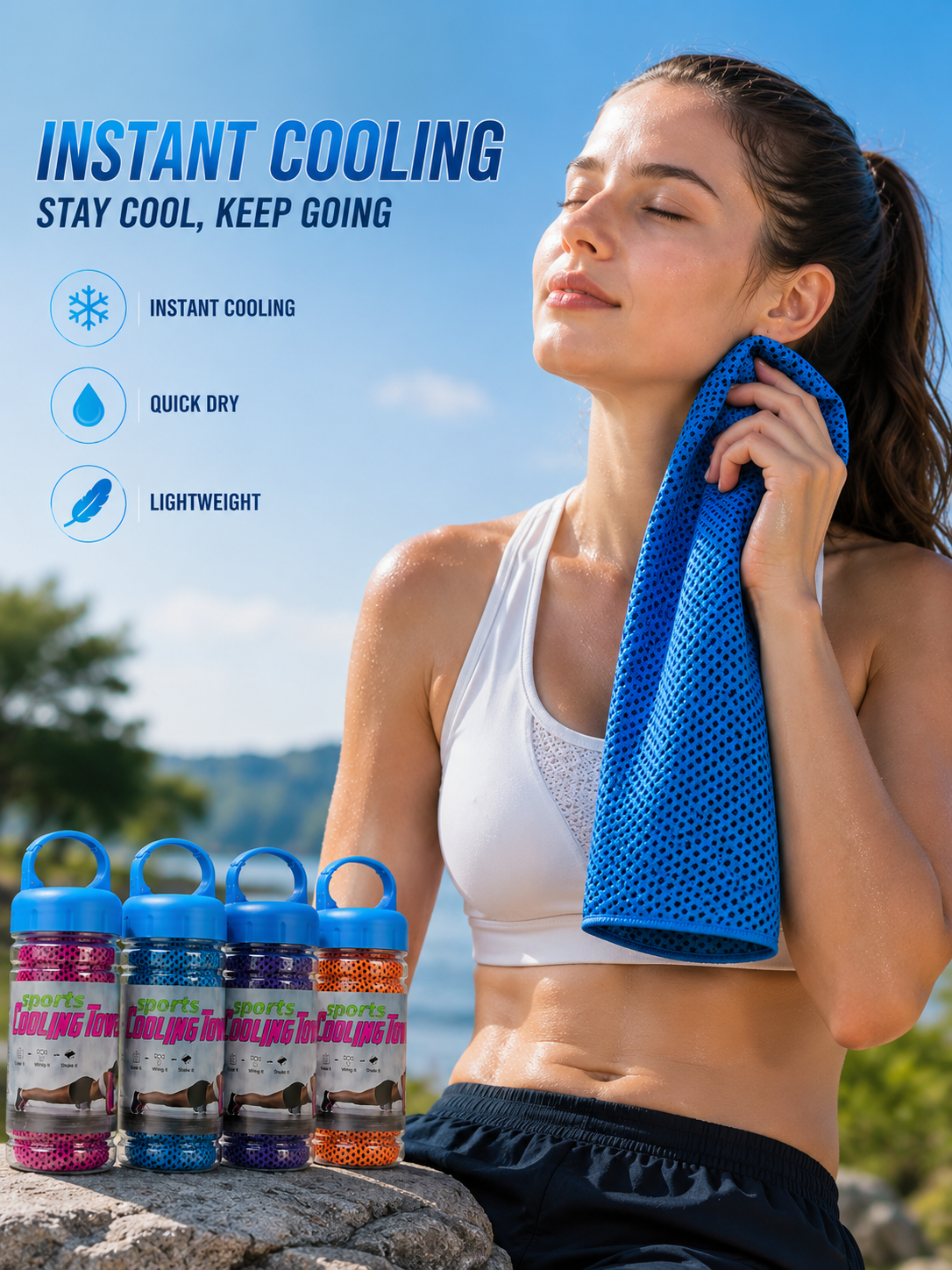 Cooling Towel with Portable Bo - Portable Bottle Warmer ulasan dan harga