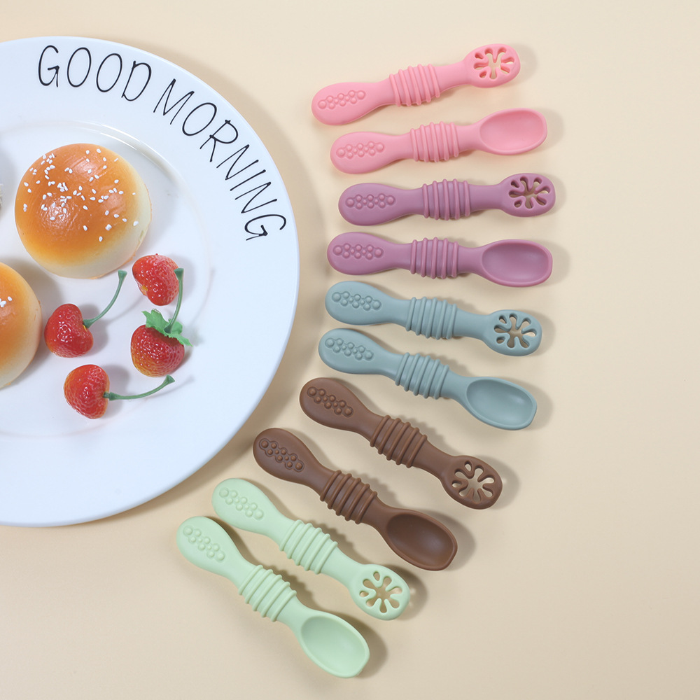 2PCS Cute Baby Learning Spoons - Baby Led Weaning Set ulasan dan harga