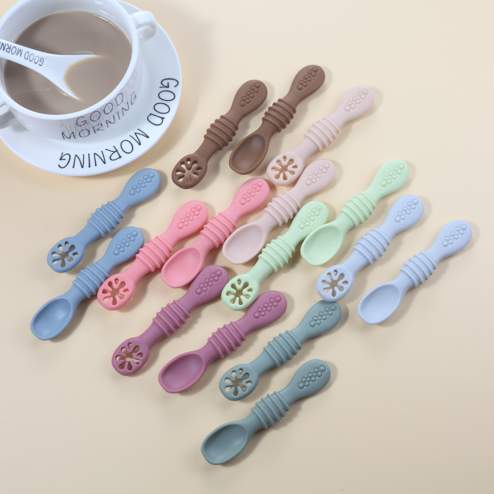 2PCS Cute Baby Learning Spoons - Baby Led Weaning Set ulasan dan harga