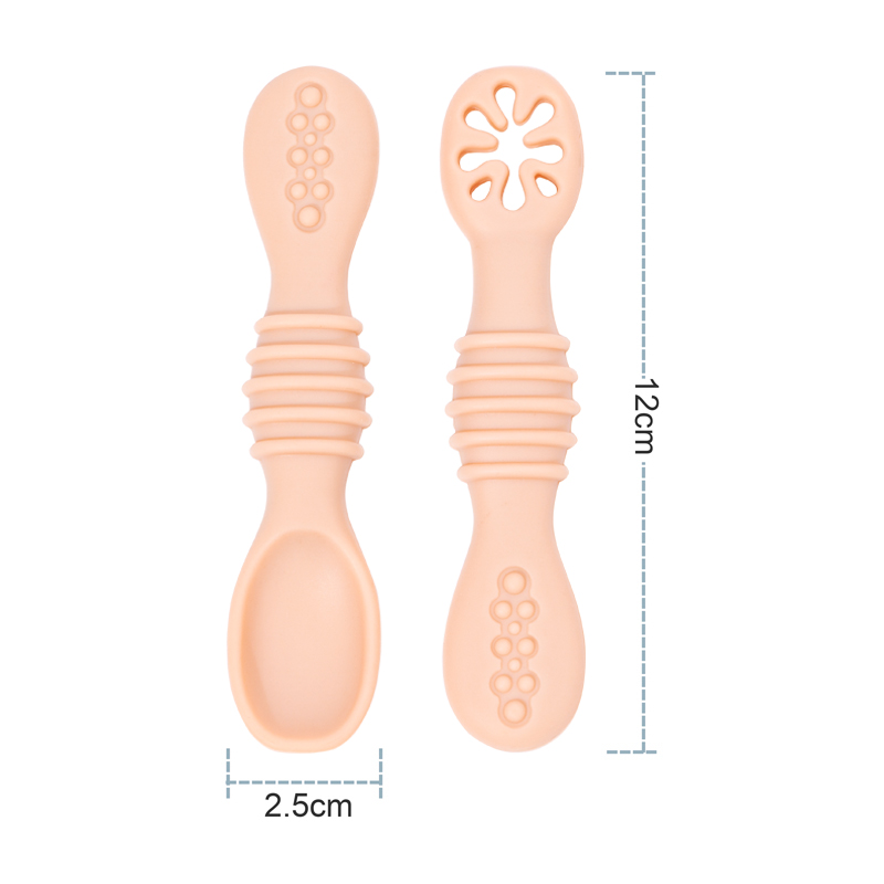 2PCS Cute Baby Learning Spoons - Baby Led Weaning Set ulasan dan harga