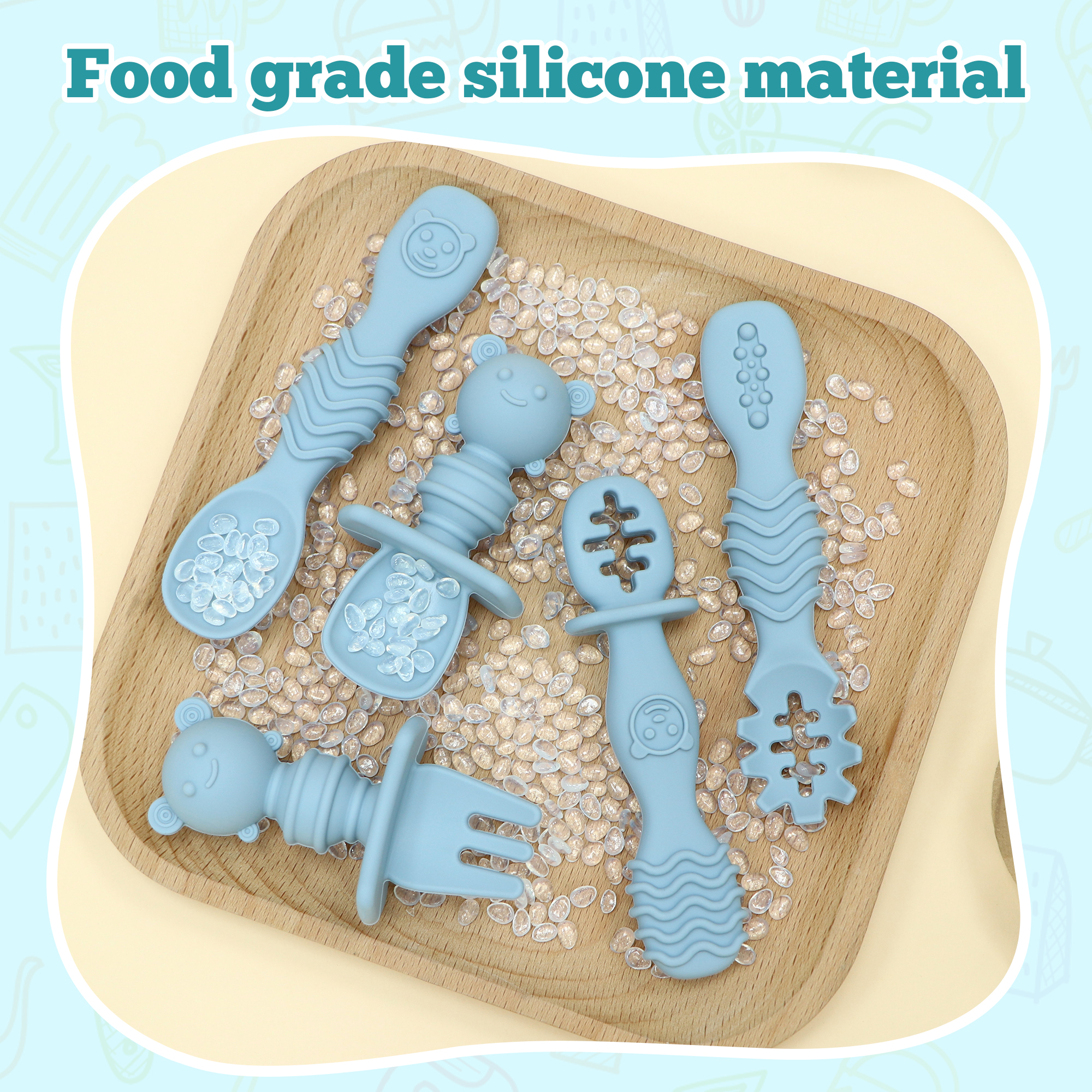 5pcs Silicone Baby Feeding Spo - Baby Led Weaning Set ulasan dan harga