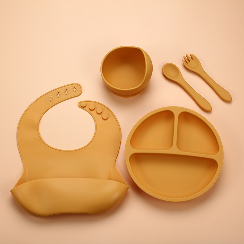 5Pcs Silicone Baby Feeding Set - Baby Led Weaning Set ulasan dan harga