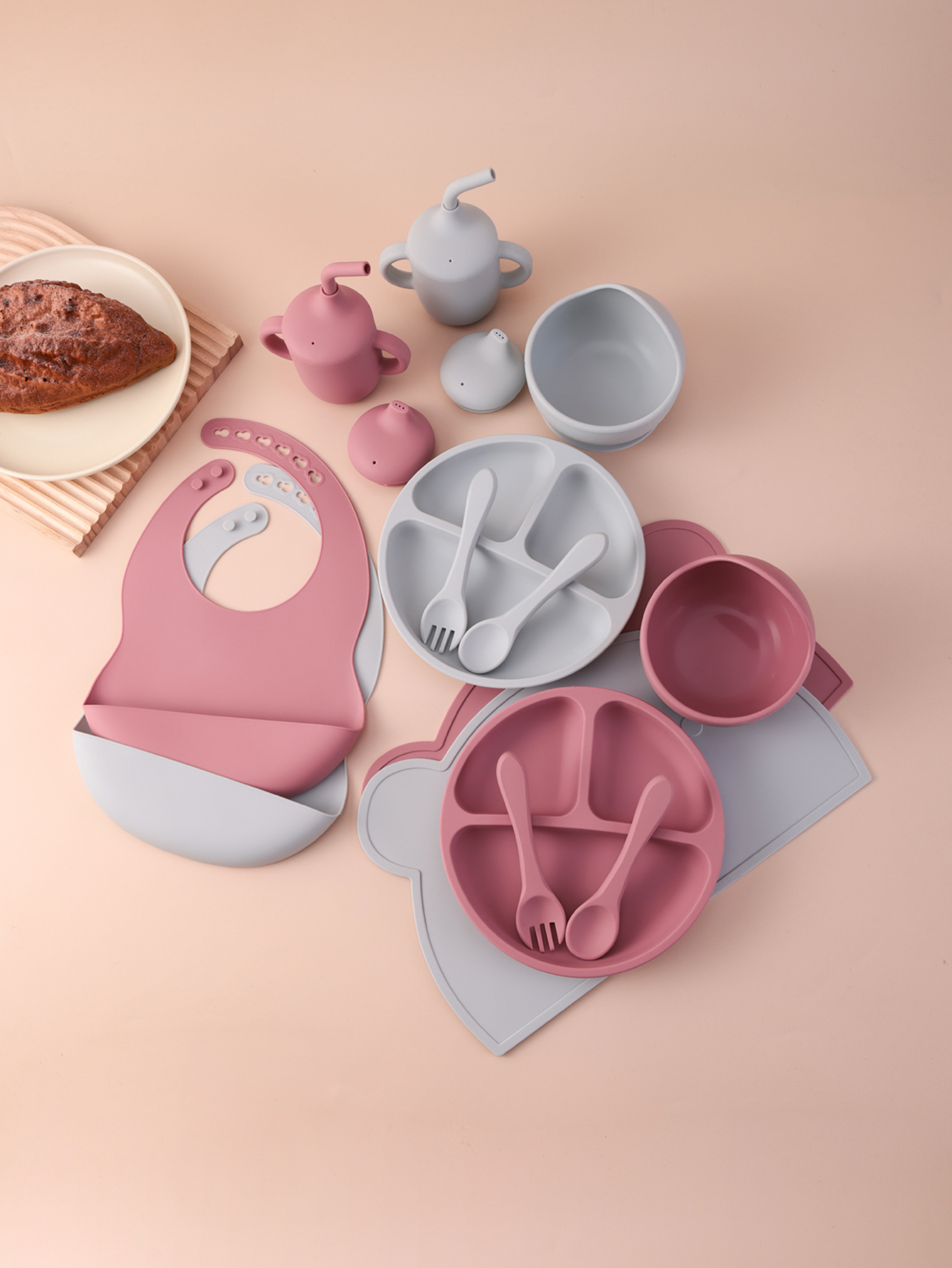 7PCS Silicone Baby Feeding Set - Baby Led Weaning Set ulasan dan harga