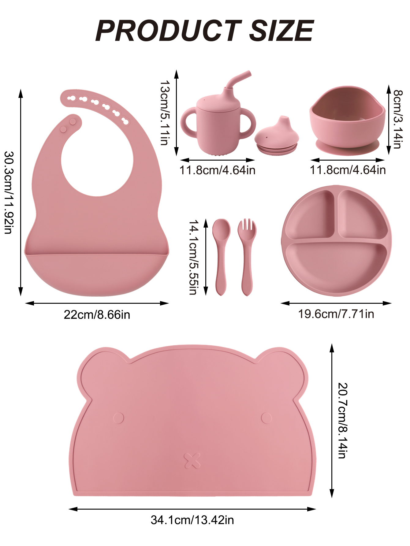 7PCS Silicone Baby Feeding Set - Baby Led Weaning Set ulasan dan harga