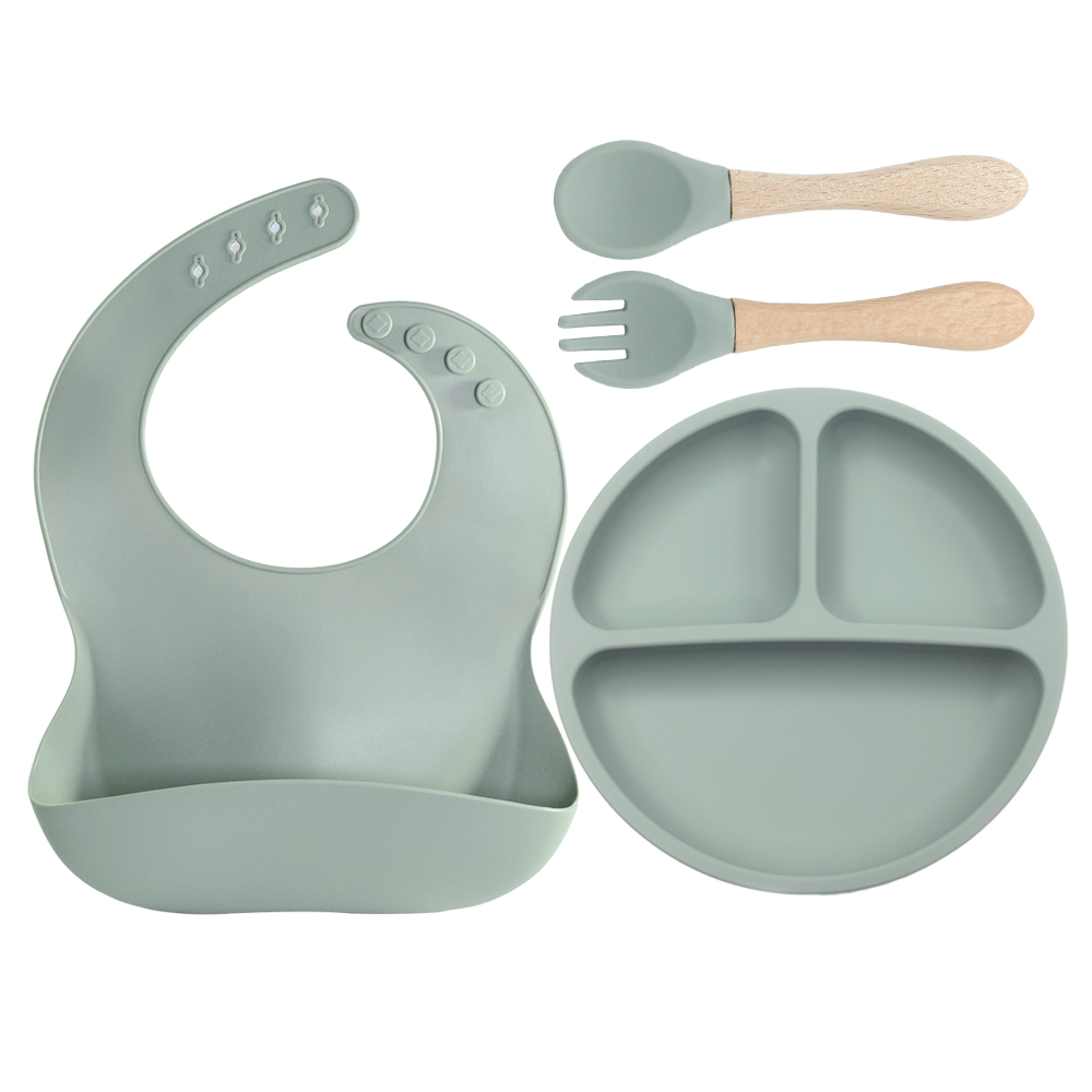 4 PCS Silicone Baby Feeding Se - Baby Led Weaning Set ulasan dan harga